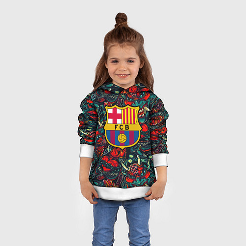 Детская толстовка Barcelona japan tatoo / 3D-Белый – фото 4