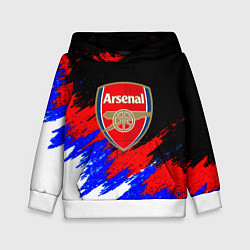 Толстовка-худи детская Арсенал краски триколор, цвет: 3D-белый