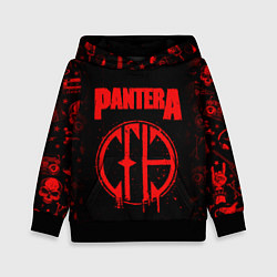 Толстовка-худи детская Pantera рок группа, цвет: 3D-черный