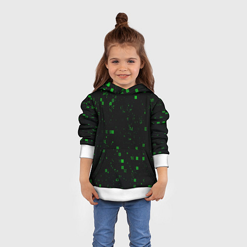 Детская толстовка Color green khaki / 3D-Белый – фото 4