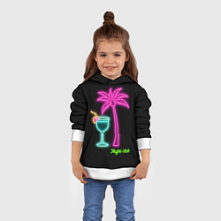 Толстовка-худи детская Night club, цвет: 3D-белый — фото 2