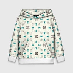 Детская толстовка Узорчатый паттерн в квадратных ячейках