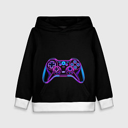 Толстовка-худи детская Gamepad, цвет: 3D-белый