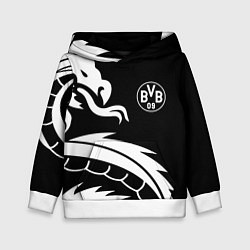 Толстовка-худи детская Borussia дракон белый, цвет: 3D-белый