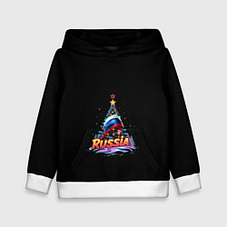 Толстовка-худи детская Ёлка компания, цвет: 3D-белый