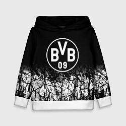 Толстовка-худи детская Боруссиа текстура земли, цвет: 3D-белый