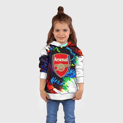 Детская толстовка Arsenal monster / 3D-Белый – фото 4