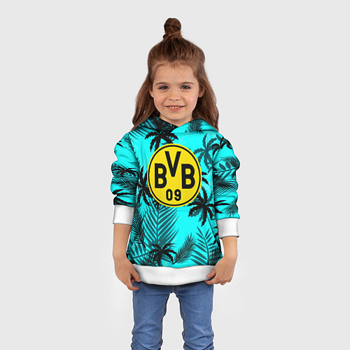 Детская толстовка Borussia неоновые тропики гта / 3D-Белый – фото 4