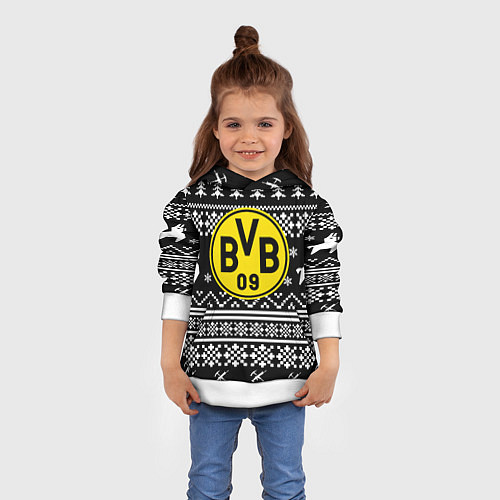Детская толстовка Borussia x fortnite pattern / 3D-Белый – фото 4