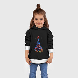 Толстовка-худи детская New year, цвет: 3D-белый — фото 2