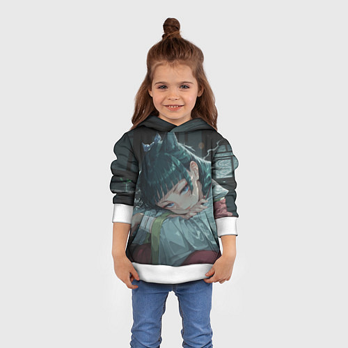 Детская толстовка Маомао с кошачьими ушками / 3D-Белый – фото 4