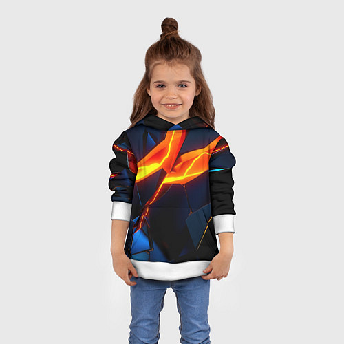 Детская толстовка Plate fractures / 3D-Белый – фото 4