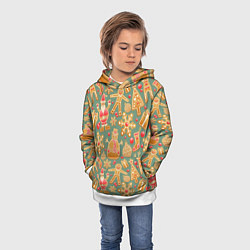 Толстовка-худи детская Имбирные пряники, цвет: 3D-белый — фото 2