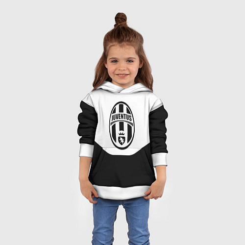 Детская толстовка Juventus полосы / 3D-Белый – фото 4