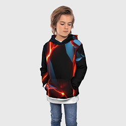 Толстовка-худи детская Tile breaking, цвет: 3D-белый — фото 2