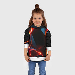 Толстовка-худи детская Tile breaking, цвет: 3D-белый — фото 2