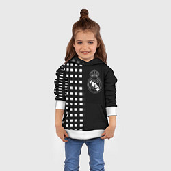 Толстовка-худи детская Real Madrid клетка, цвет: 3D-белый — фото 2