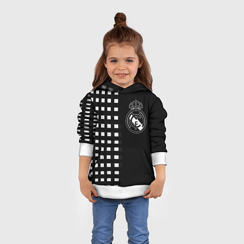 Детская толстовка Real Madrid клетка / 3D-Белый – фото 4
