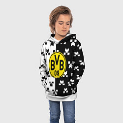 Толстовка-худи детская Borussia pattern minecraft, цвет: 3D-белый — фото 2