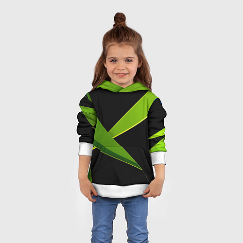 Детская толстовка Geometric neon / 3D-Белый – фото 4