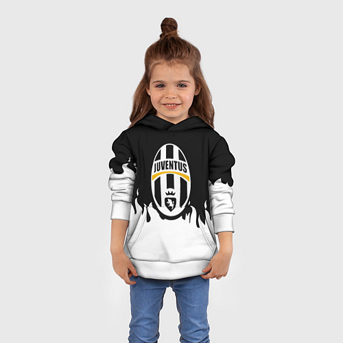 Детская толстовка Juventus белый огонь / 3D-Белый – фото 4