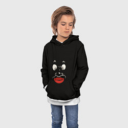 Толстовка-худи детская Black face, цвет: 3D-белый — фото 2
