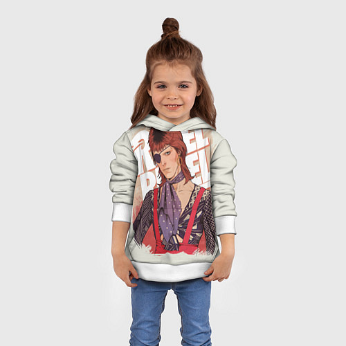 Детская толстовка David Bowie Rebel Rebel / 3D-Белый – фото 4