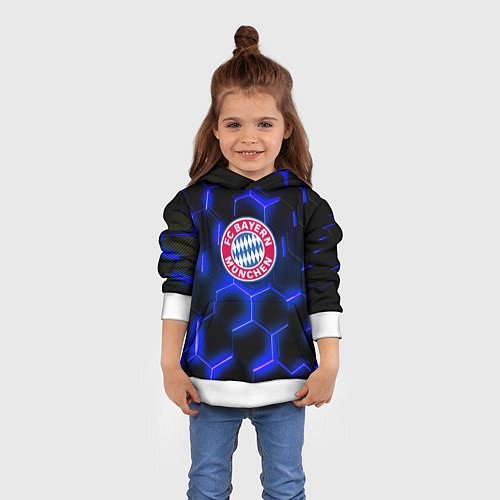 Детская толстовка FC Bayern Mnchen соты / 3D-Белый – фото 4