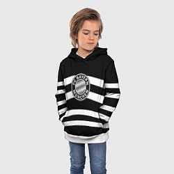 Толстовка-худи детская Bayern Mnchen волны, цвет: 3D-белый — фото 2
