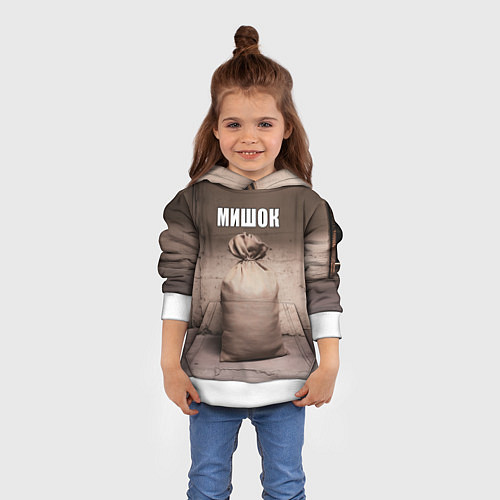 Детская толстовка Мишок / 3D-Белый – фото 4
