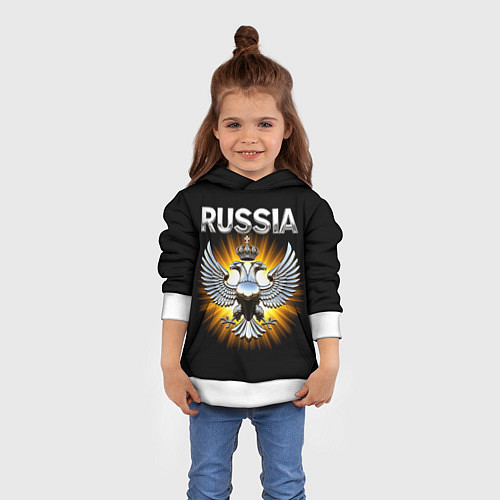 Детская толстовка Серебрянный орёл / 3D-Белый – фото 4