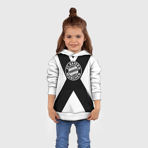 Детская толстовка Бавария Мюнхен полосы / 3D-Белый – фото 4
