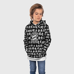 Толстовка-худи детская Бавария Мюнхен символы, цвет: 3D-белый — фото 2