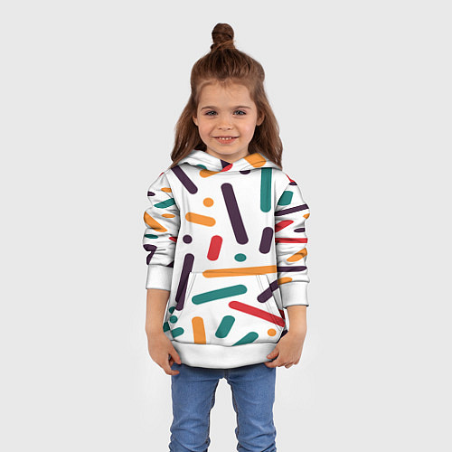 Детская толстовка Oval oil / 3D-Белый – фото 4