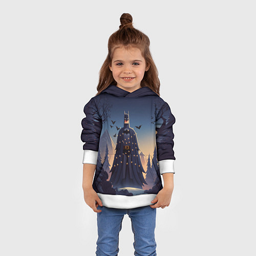 Детская толстовка Новогодний Бэтмен / 3D-Белый – фото 4