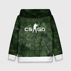 Детская толстовка Эмблема CS GO на камуфляжном фоне