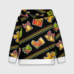 Толстовка-худи детская Рождественский дух, цвет: 3D-белый