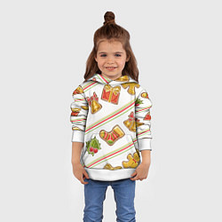 Толстовка-худи детская Рождественский дух, цвет: 3D-белый — фото 2