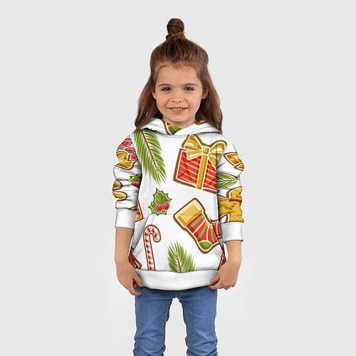 Детская толстовка Рождественский вайб / 3D-Белый – фото 4