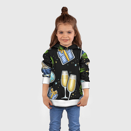 Детская толстовка Новогодний вайб / 3D-Белый – фото 4