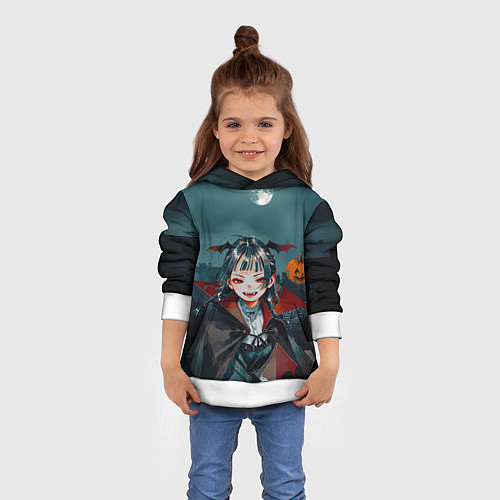 Детская толстовка Вампирша МаоМао - Монолог Фармацевта аниме Хэллоуи / 3D-Белый – фото 4