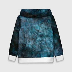 Толстовка-худи детская Абстракция - dark blue, цвет: 3D-белый