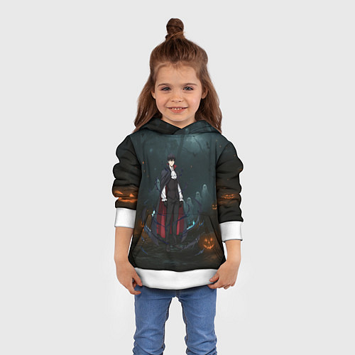 Детская толстовка Вампир Сон Джин-Ву - Поднятие уровня в одиночку ан / 3D-Белый – фото 4