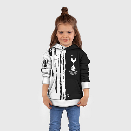 Детская толстовка Tottenham Hotspur белые краски / 3D-Белый – фото 4