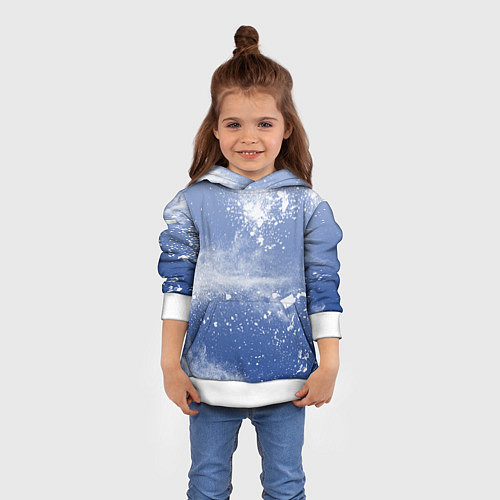Детская толстовка Снежки попали в тебя / 3D-Белый – фото 4