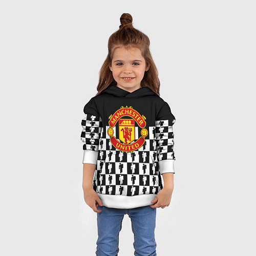 Детская толстовка Манчестер Юнайтед люди паттерн / 3D-Белый – фото 4
