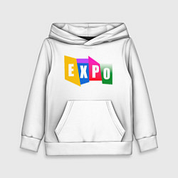 Толстовка-худи детская Expo Выстовка, цвет: 3D-белый