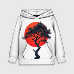 Детская толстовка Японское дерево и солнце