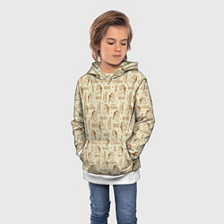 Толстовка-худи детская Ретро Санта, цвет: 3D-белый — фото 2