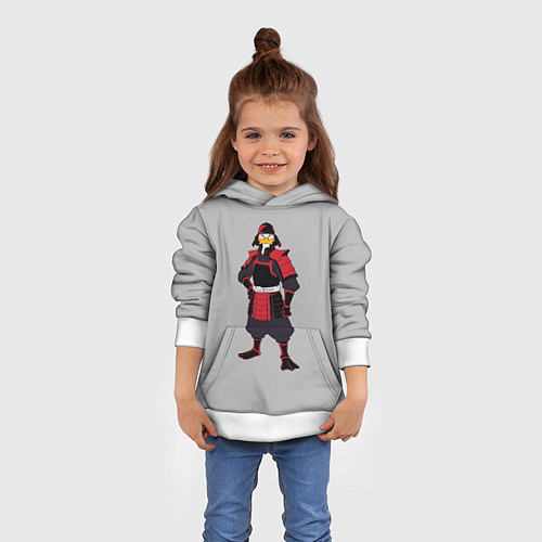 Детская толстовка Утка-самурай / 3D-Белый – фото 4
